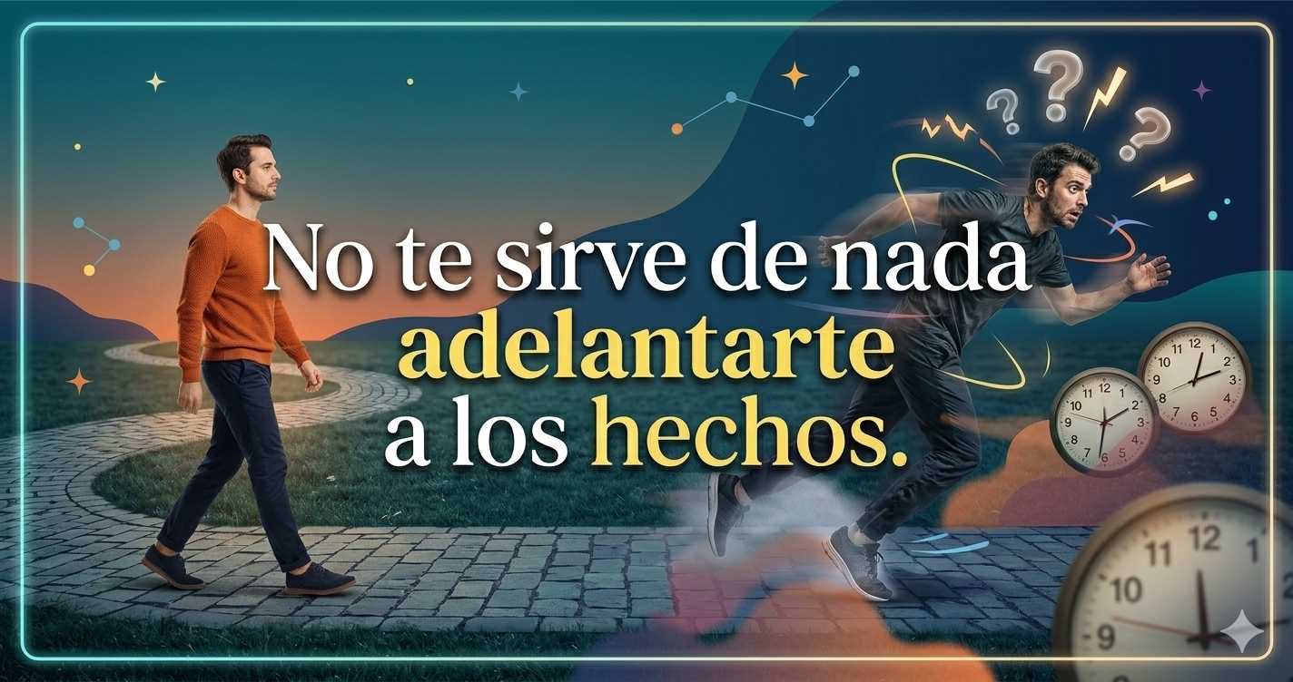No te sirve de nada adelantarte a los hechos